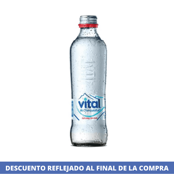 Agua Mineral Vidrio Desechable S Gas 330cc 12 Unidades Vital