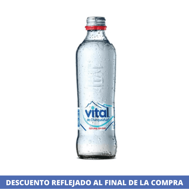 Agua Mineral Vidrio Desechable S Gas 330cc 12 Unidades Vital A