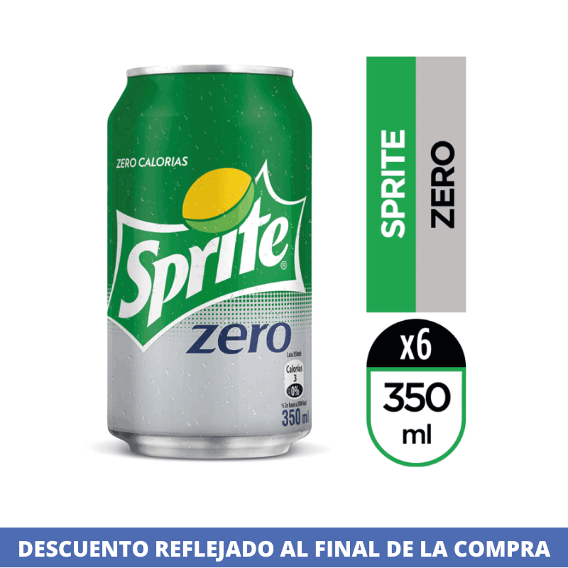 Bebida Zero Lata 350 Ml Pack 6 Unidades Sprite A