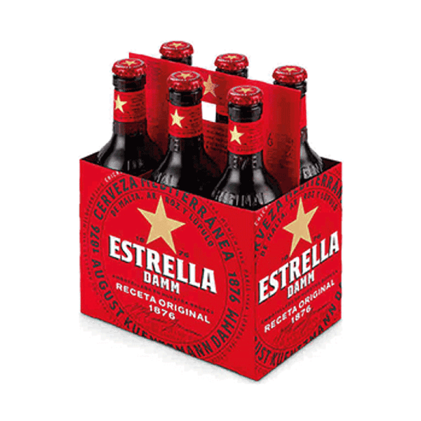 Cerveza Botella 330cc Pack 6 Estrella Damm