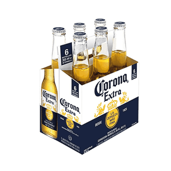 Cerveza Lager Botella 330cc Pack De 6 Corona