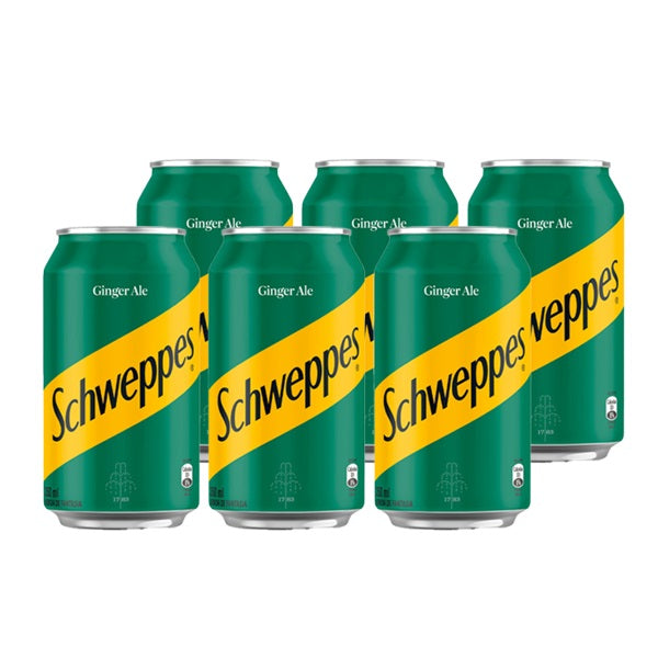 Lata Ginger Ale 350 CC X 6 un. SCHWEPPES