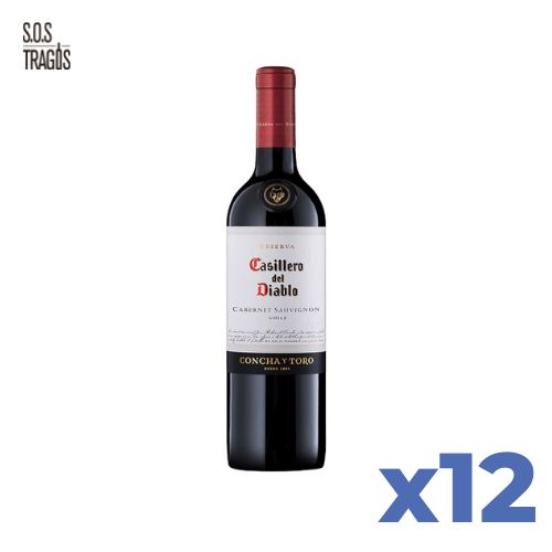 Vino Tinto Cabernet Sauvignon Casillero del Diablo x12
