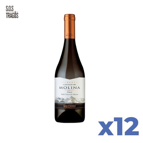 Vino Tinto Reserva Syrah 750 Ml Castillo de Molina X12