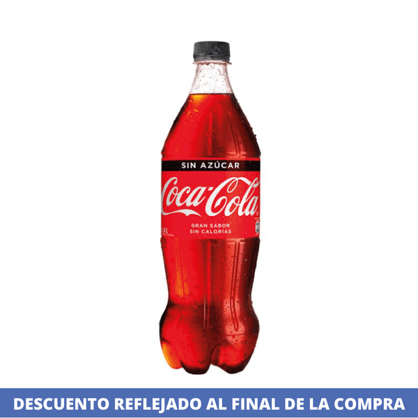 Bebida gaseosa Zero Desechable 1,5 Lt Coca Cola A