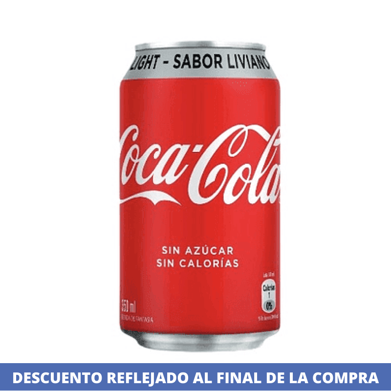 Bebida Gaseosa Light Lata 350cc Pack De 6 Unidades Coca Cola A