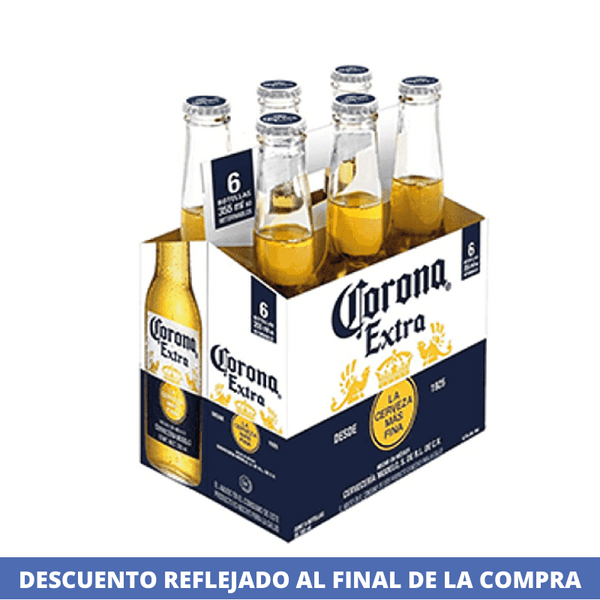 Cerveza Lager Botella 330cc Pack De 6 Corona A