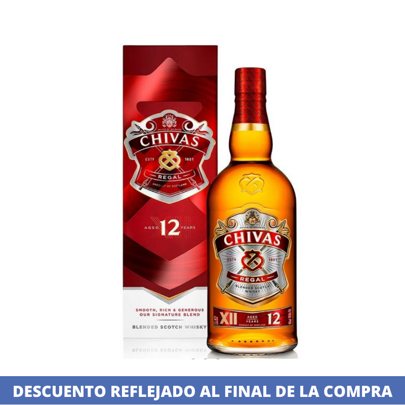 Whisky 40° 12 AÑOS 1 LT CHIVAS REGAL A